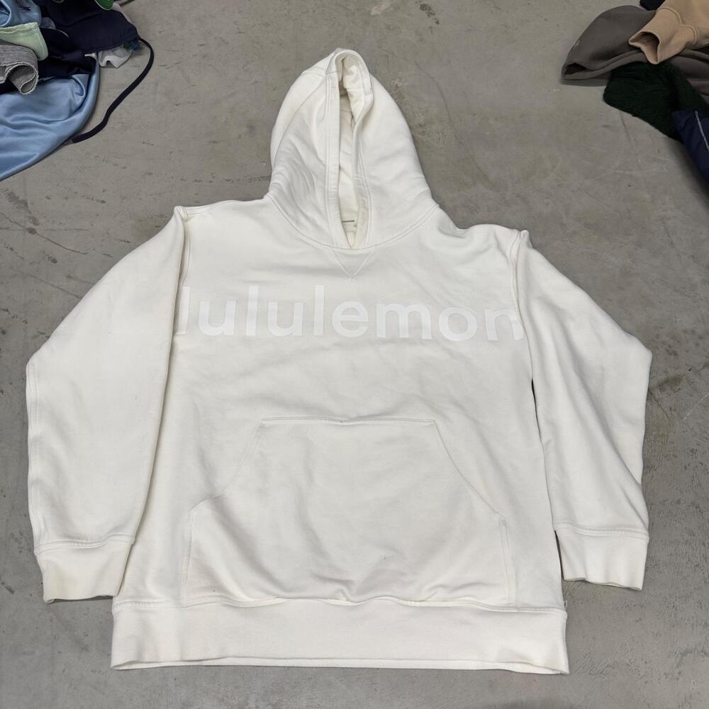 Lululemon Women's Cream and White Hoodie